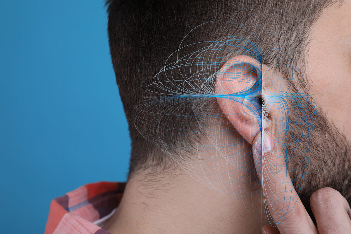man with hearing loss conceptual
